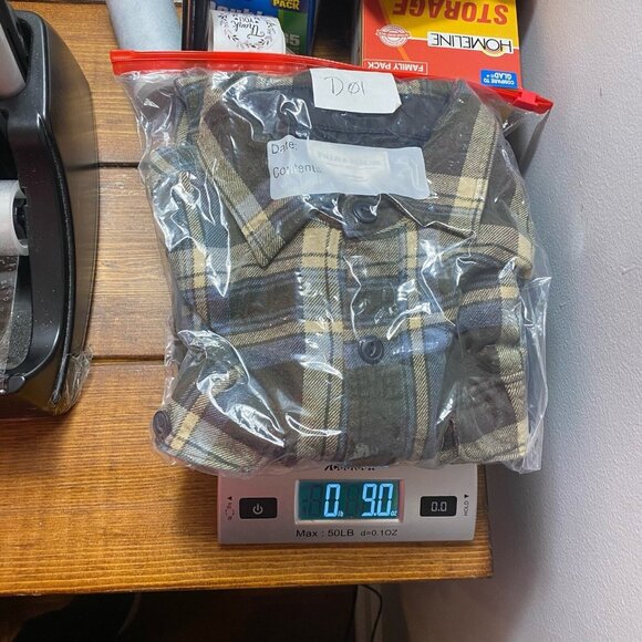 Field & Stream Button Down Men's Size Large Long Sleeve Plaid Brown Cream - Picture 10 of 10